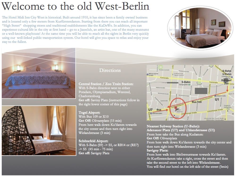 Midi Inn City West am Ku'damm Berlin Bagian luar foto